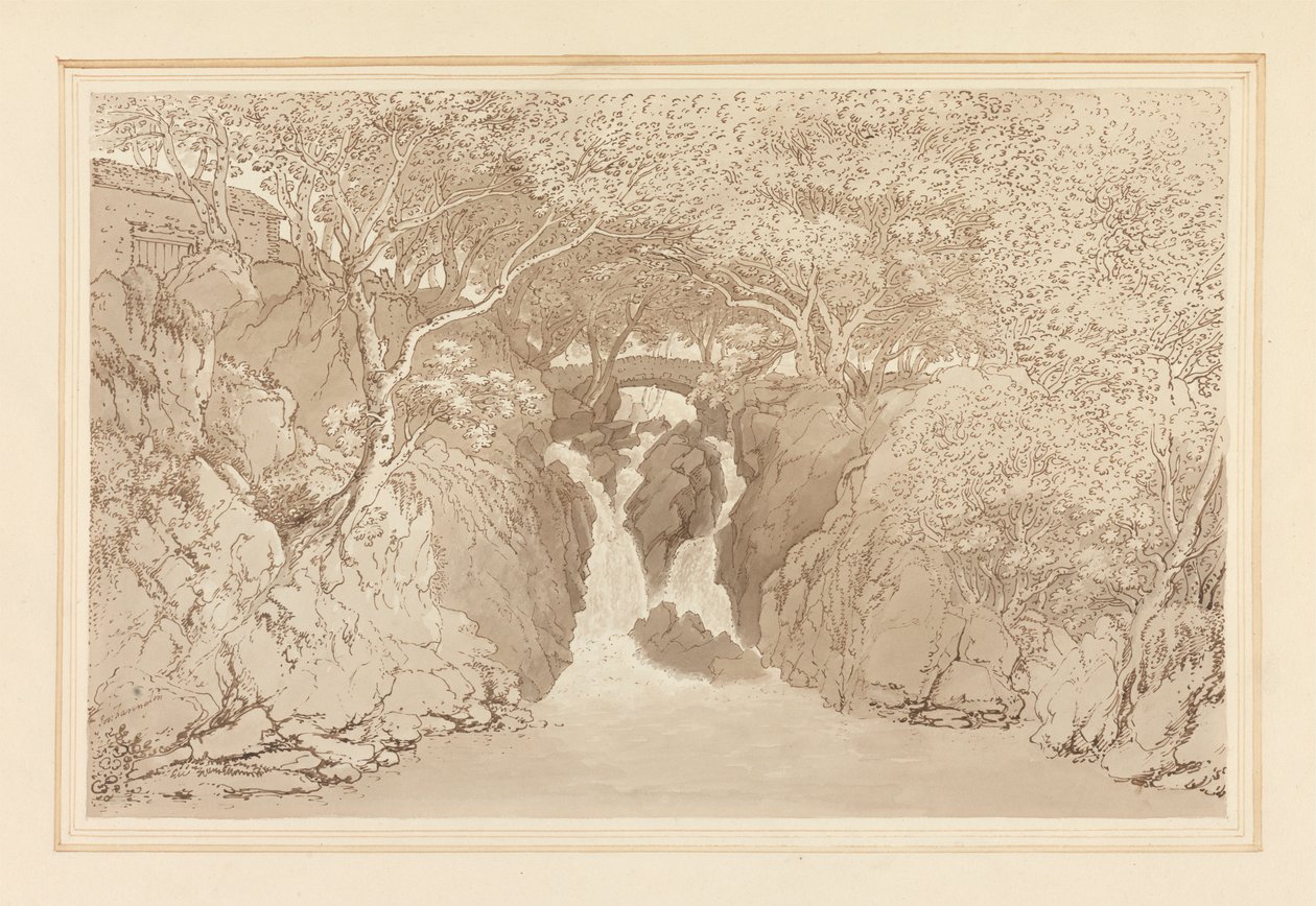 Cascata inferiore Rydal da Joseph Farington