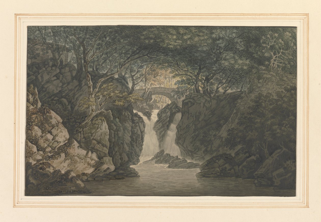 Cascata inferiore Rydal da Joseph Farington
