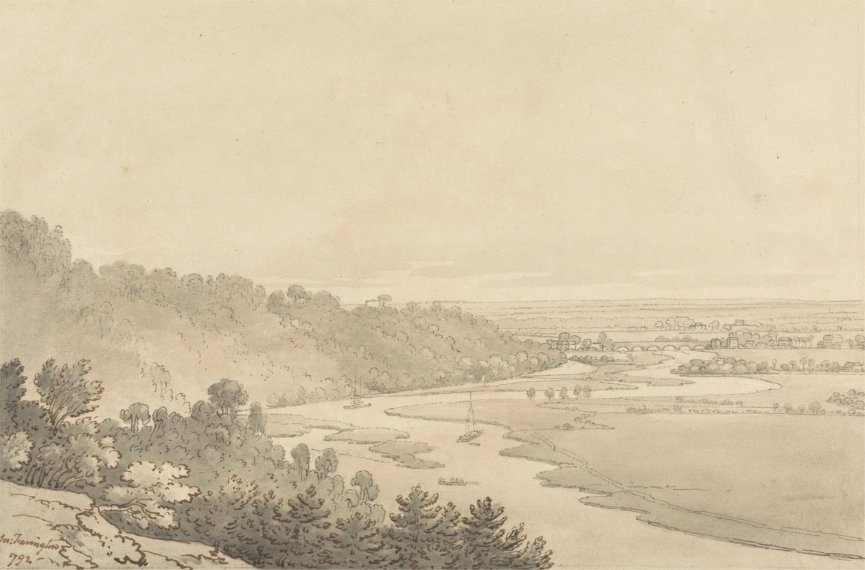 Vista di Taplow e Maidenhead da Cliveden da Joseph Farington