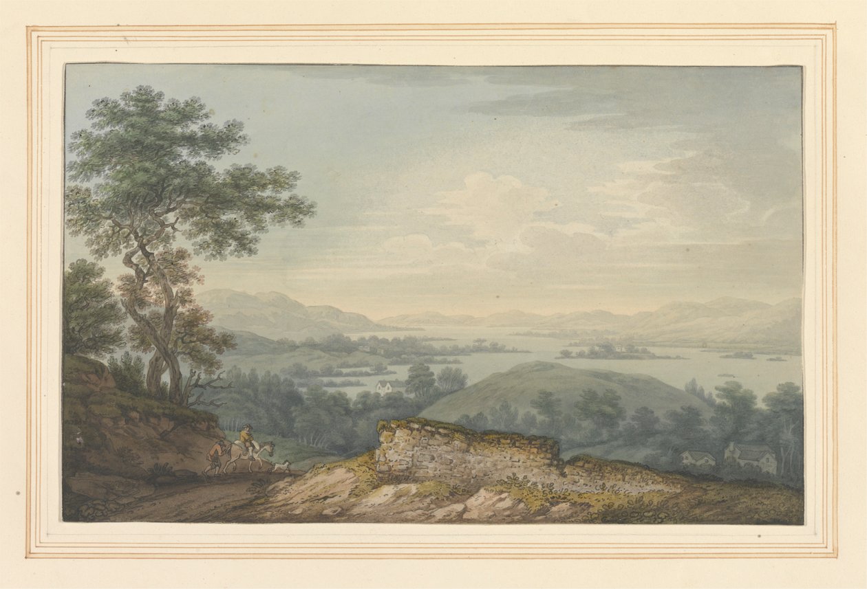 Veduta su Windermere e Great Island da Joseph Farington
