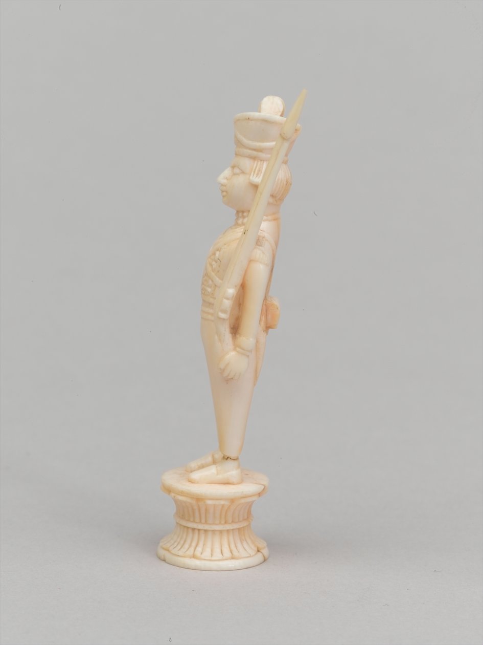 Pedone bianco, pezzo degli scacchi, India, circa 1820 da Joseph Felix Bouchor