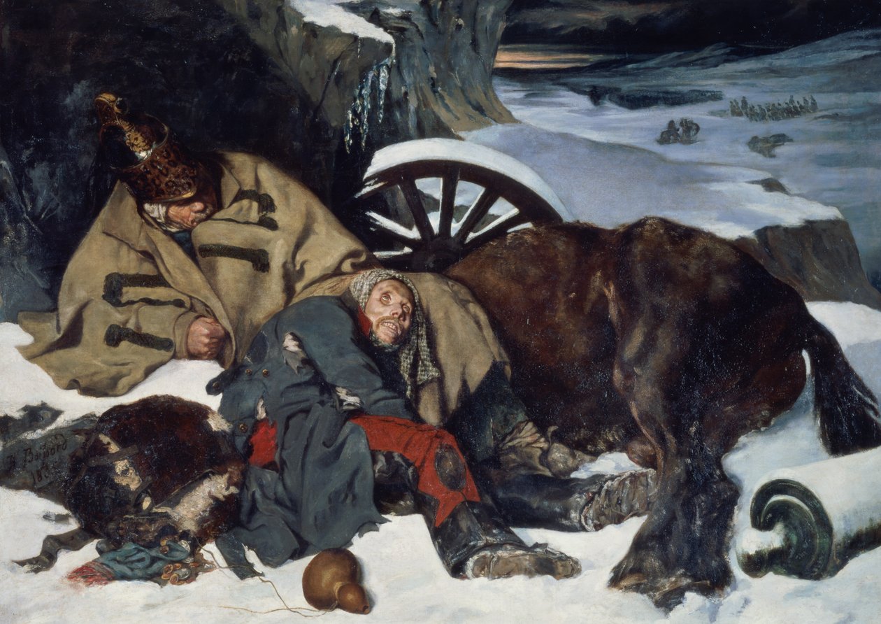 Scena dalla ritirata dalla Russia da Joseph Fernand Boissard de Boisdenier