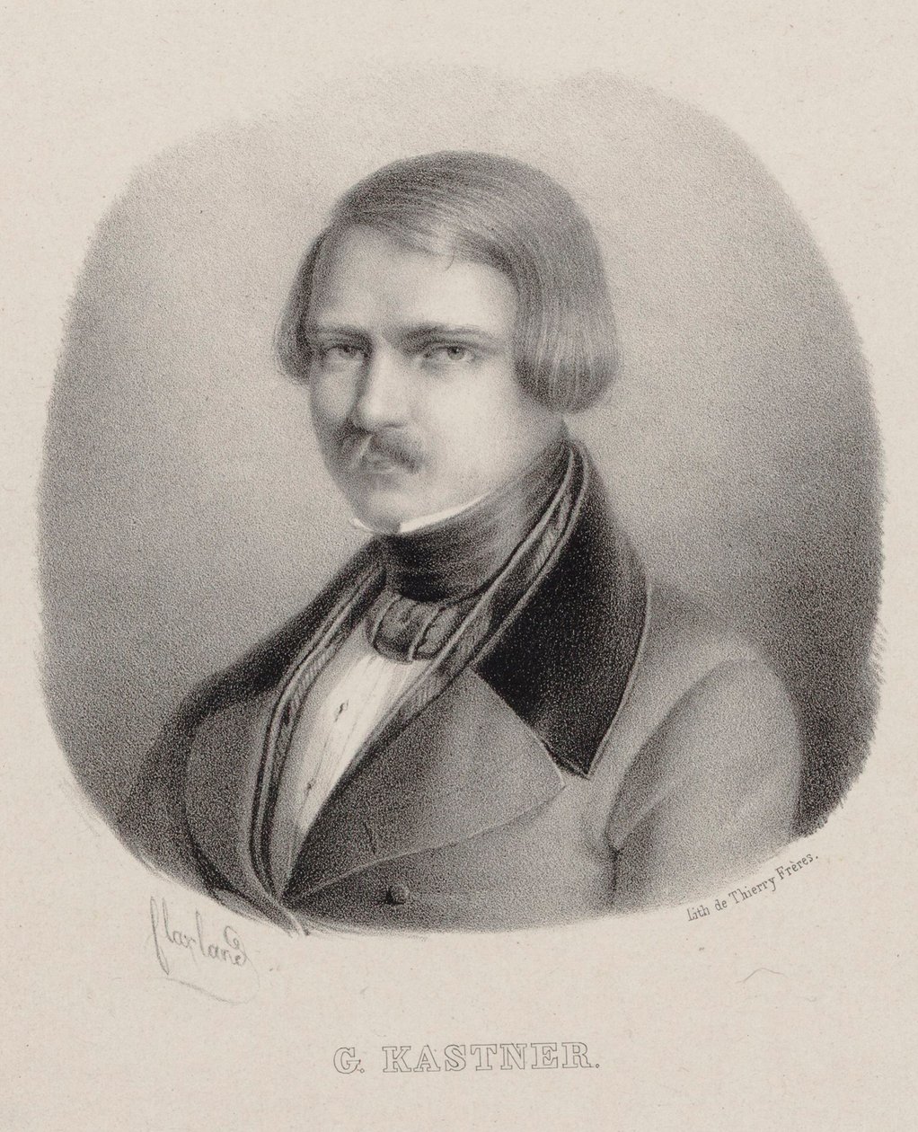 Ritratto del compositore Jean-Georges Kastner da Joseph Frédéric Flaxland