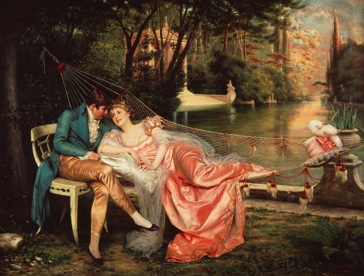Flirt (olio su tela) da Joseph Frederick Charles Soulacroix