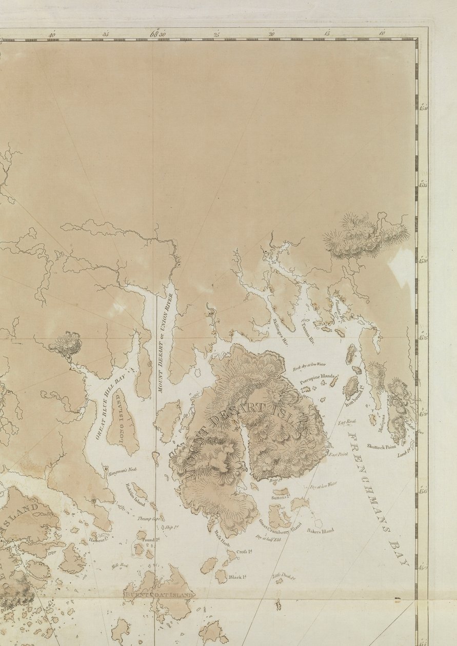 Baia di Penobscot (dettaglio) da Joseph Frederick Wallet DesBarres