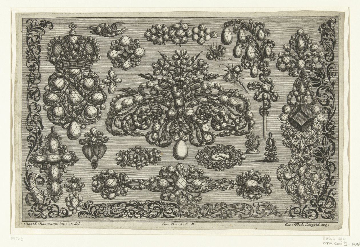Diciotto disegni per gioielli da Joseph Friedrich Leopold