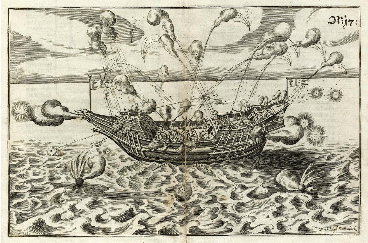 Illustrazione da Architectura navalis di J. Furttenbach da Joseph Furttenbach