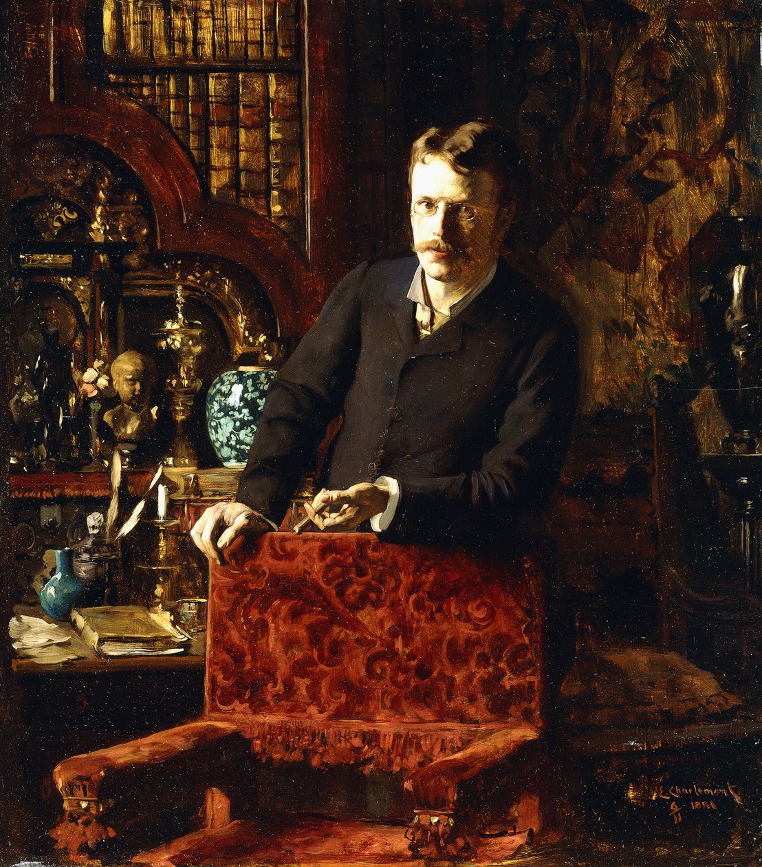 Un gentiluomo in un interno da Joseph-Gabriel Aubrun