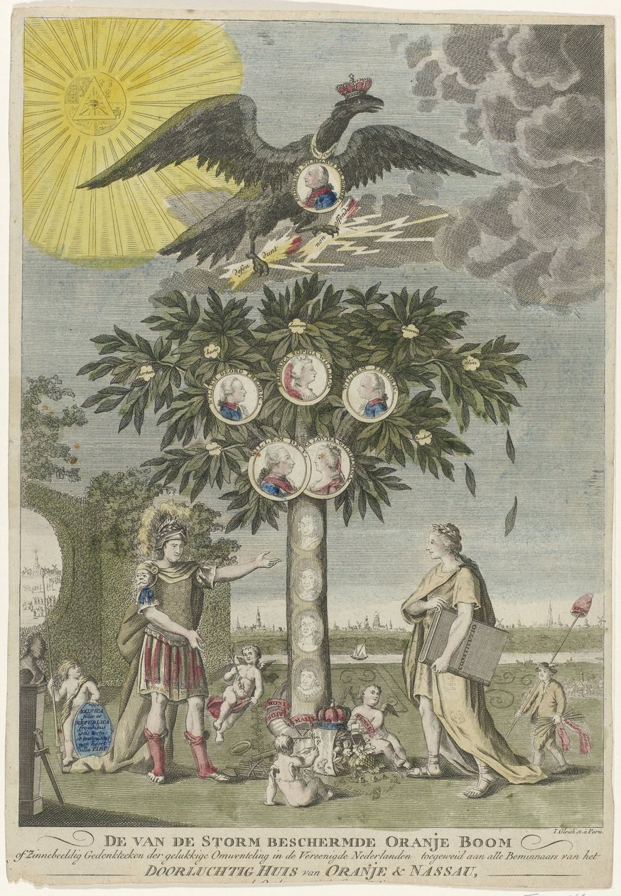 Allegoria del restauro di Guglielmo V, 1787 da Joseph Gleich