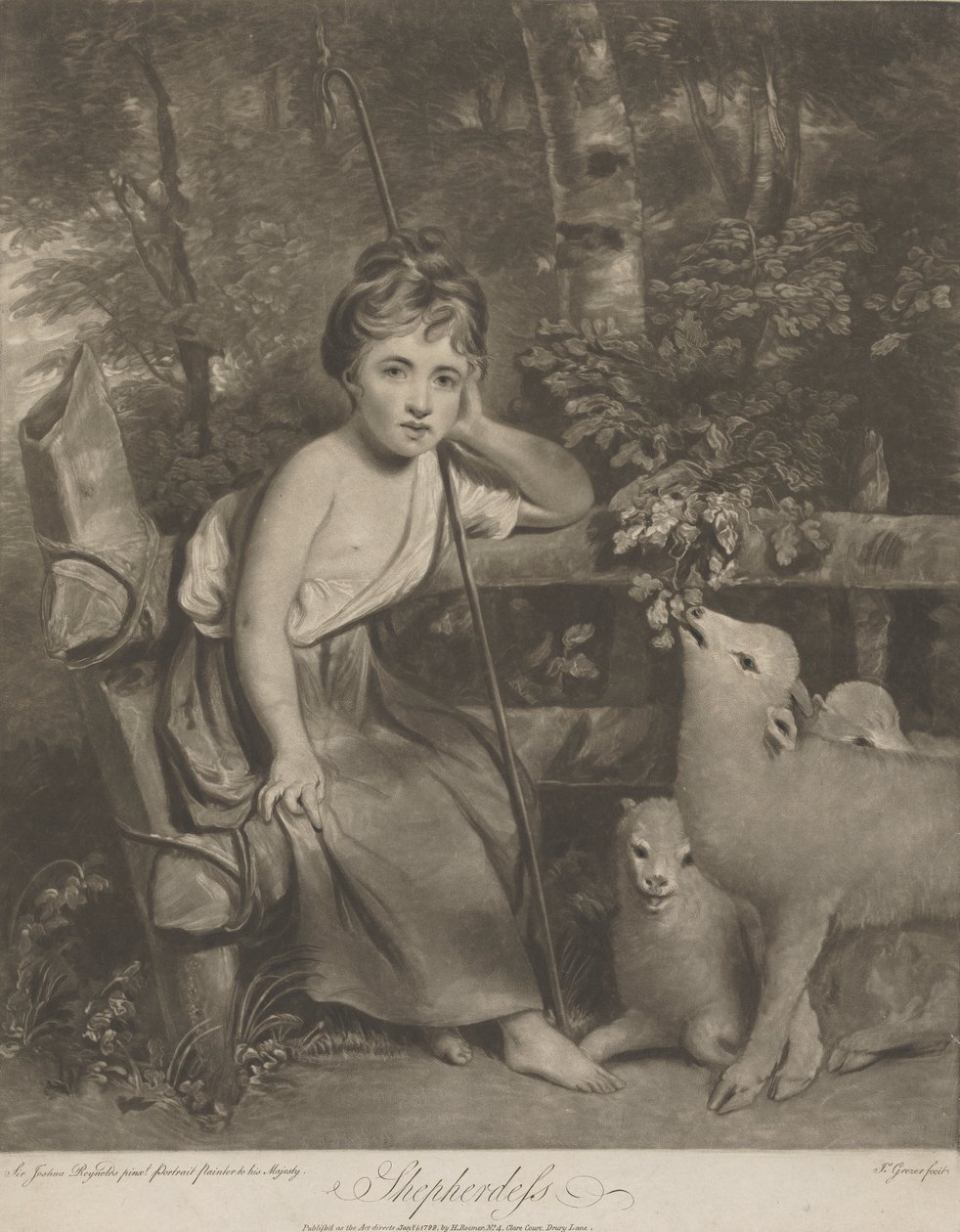 Pastorella (Miss Mary Palmer come la Giovane Pastorella) da Joseph Grozer