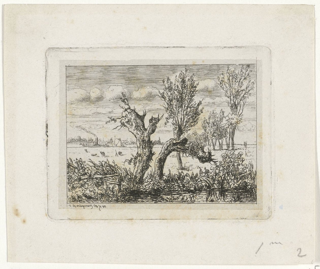 Paesaggio con salici capitozzati da Joseph Hartogensis