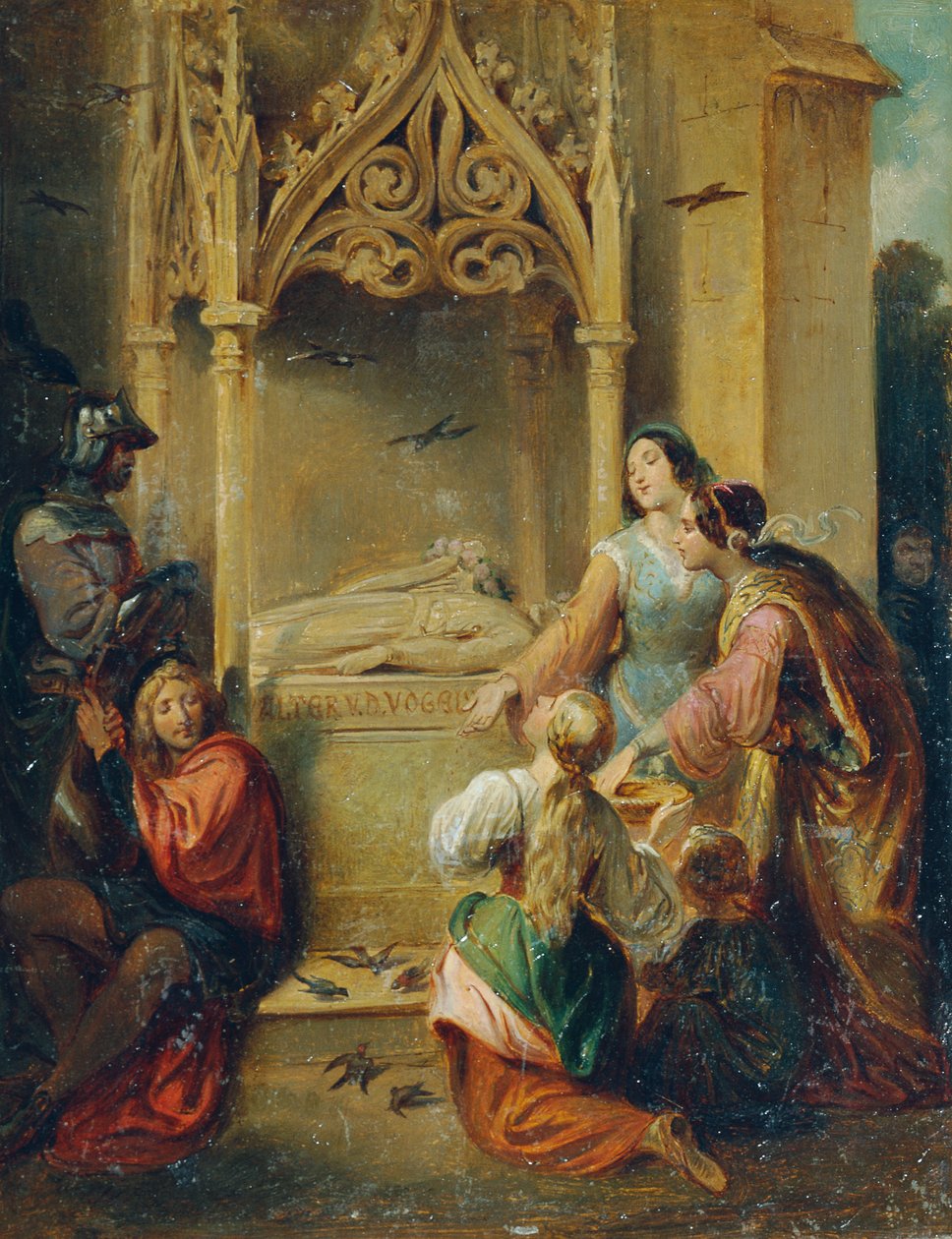 Alla tomba di Walther von der Vogelweide da Joseph Hasslwander