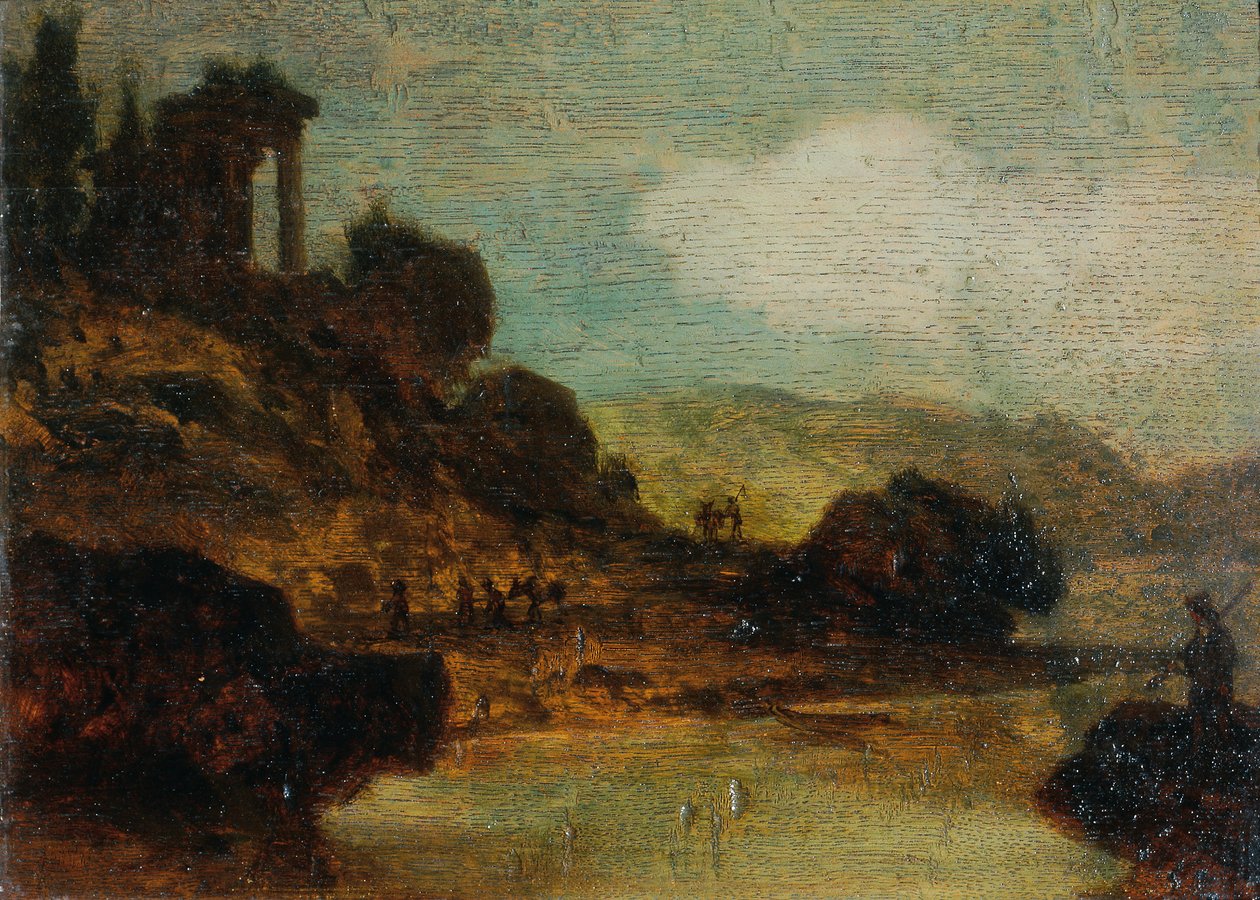 Paesaggio con rovina da Joseph Hasslwander