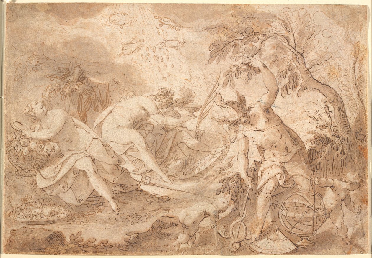Diverse divinità: Cerere, Venere, Marte e Mercurio da Joseph Heintz d.Æ.