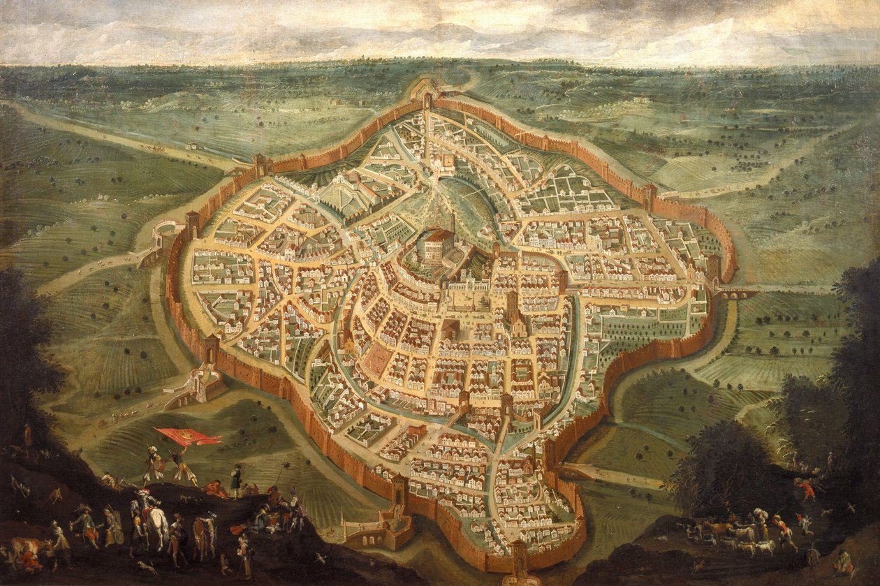 Mappa della città di Udine, metà XVII secolo da Joseph Heintz the Younger