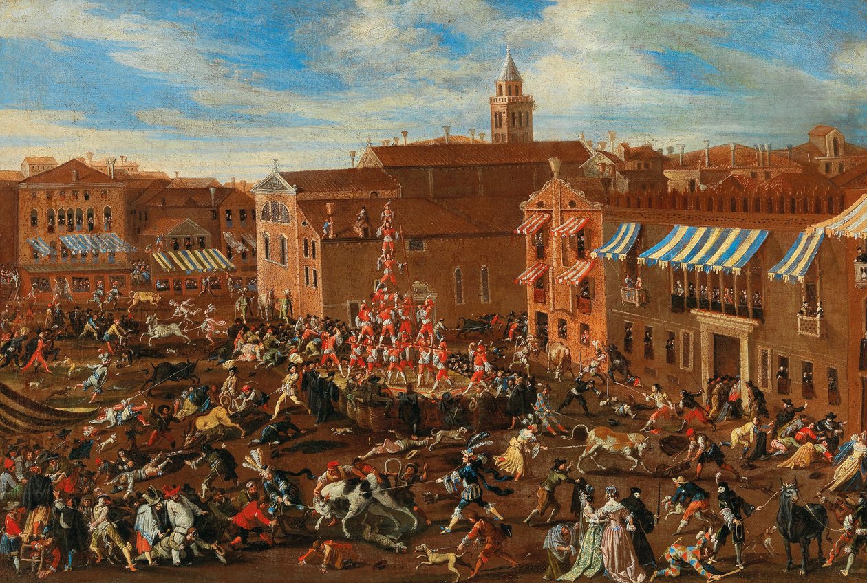 La caccia al toro in Campo San Polo da Joseph Heintz the Younger
