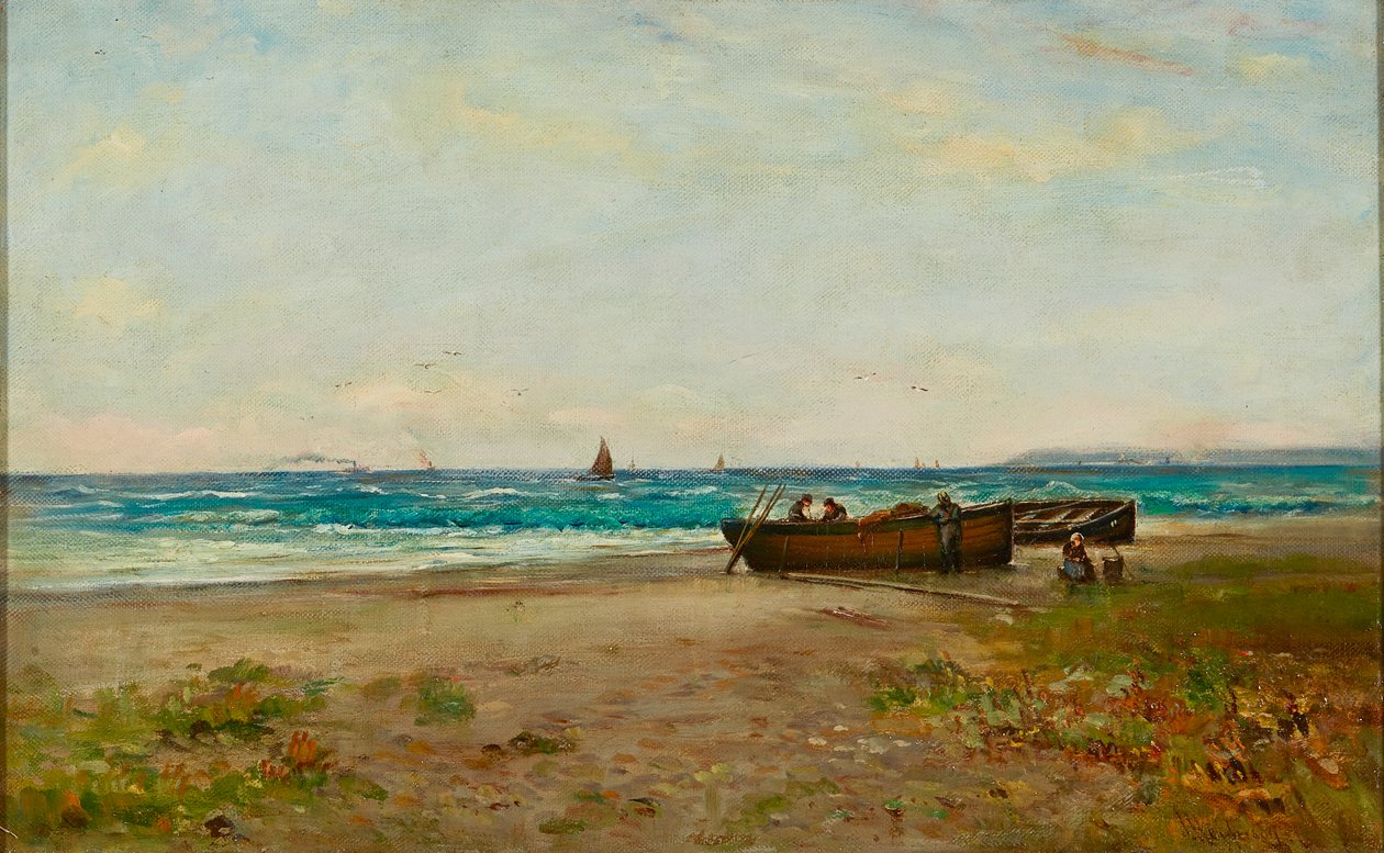 Curando le barche, costa dell