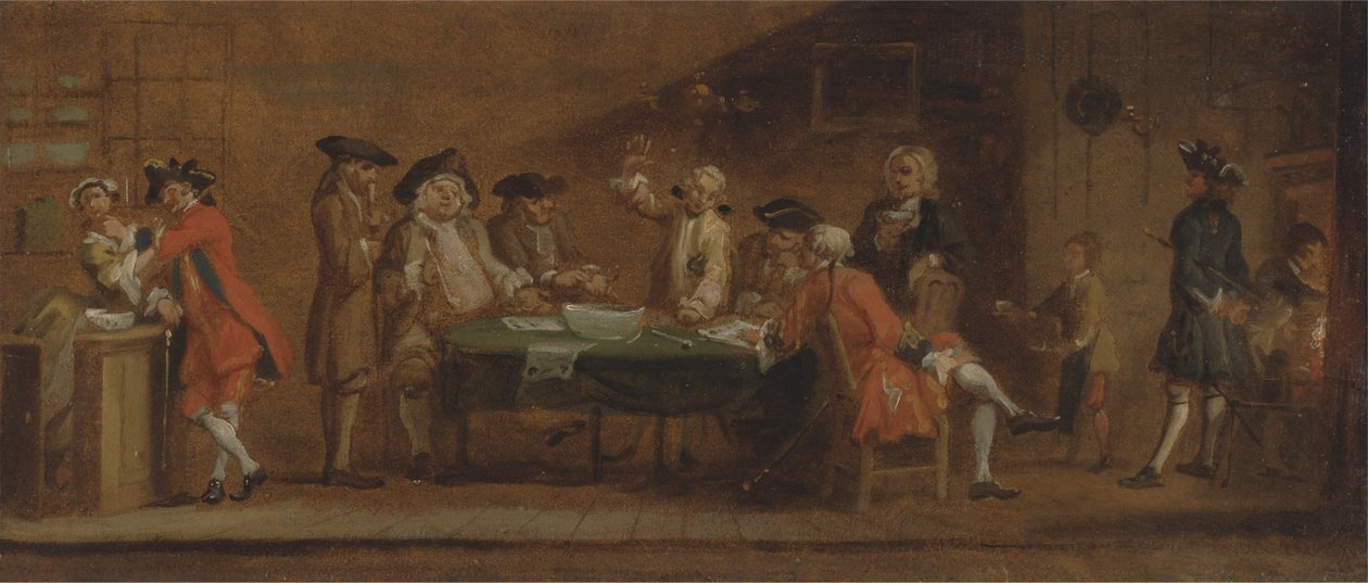 Figure in una taverna o in un caffè da Joseph Highmore