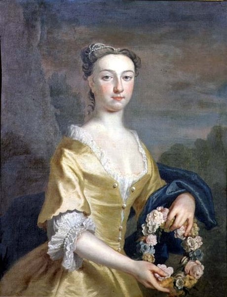 Ritratto di una signora con una corona floreale da Joseph Highmore
