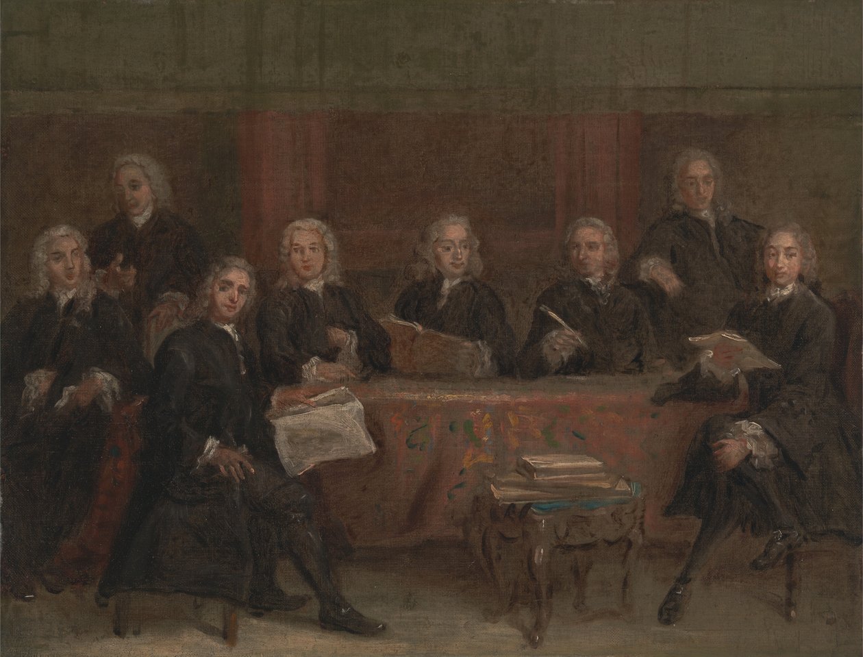 Studio per un ritratto di gruppo, tra il 1729 e il 1730 da Joseph Highmore