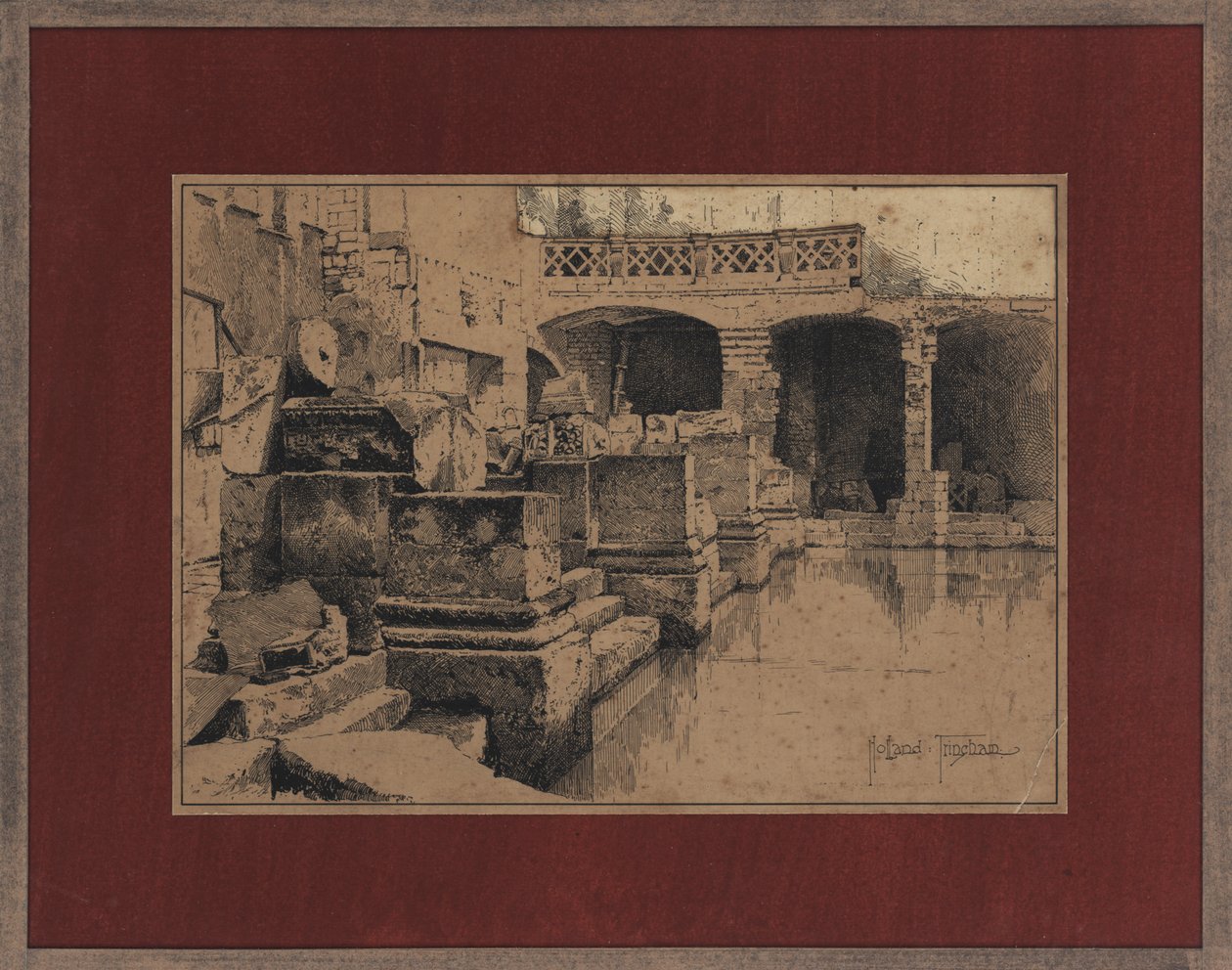 Bagno romano a Bath da Joseph Holland Tringham