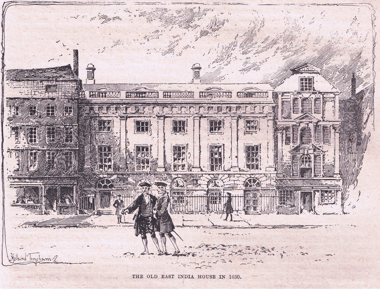 La vecchia East India House AD 1630 da Joseph Holland Tringham