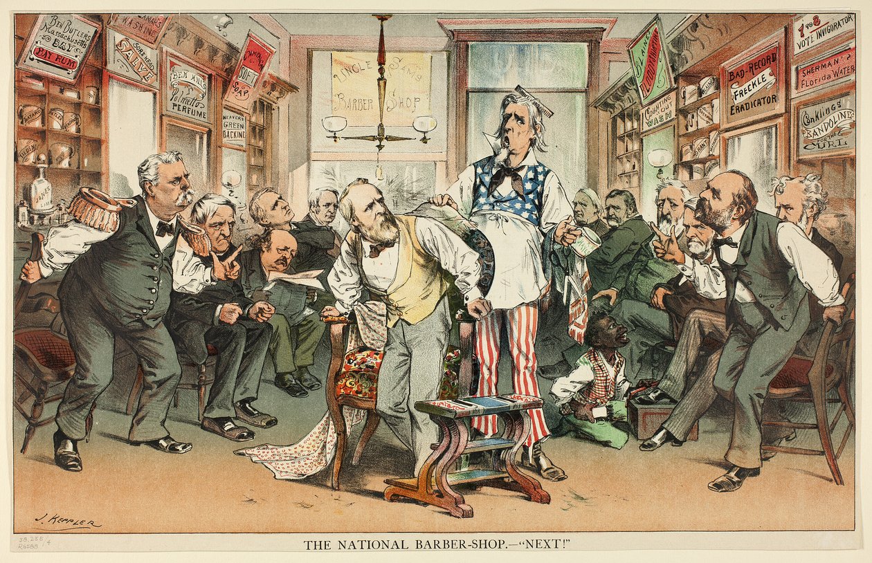 Il National Barber Shop - Avanti da Joseph Keppler