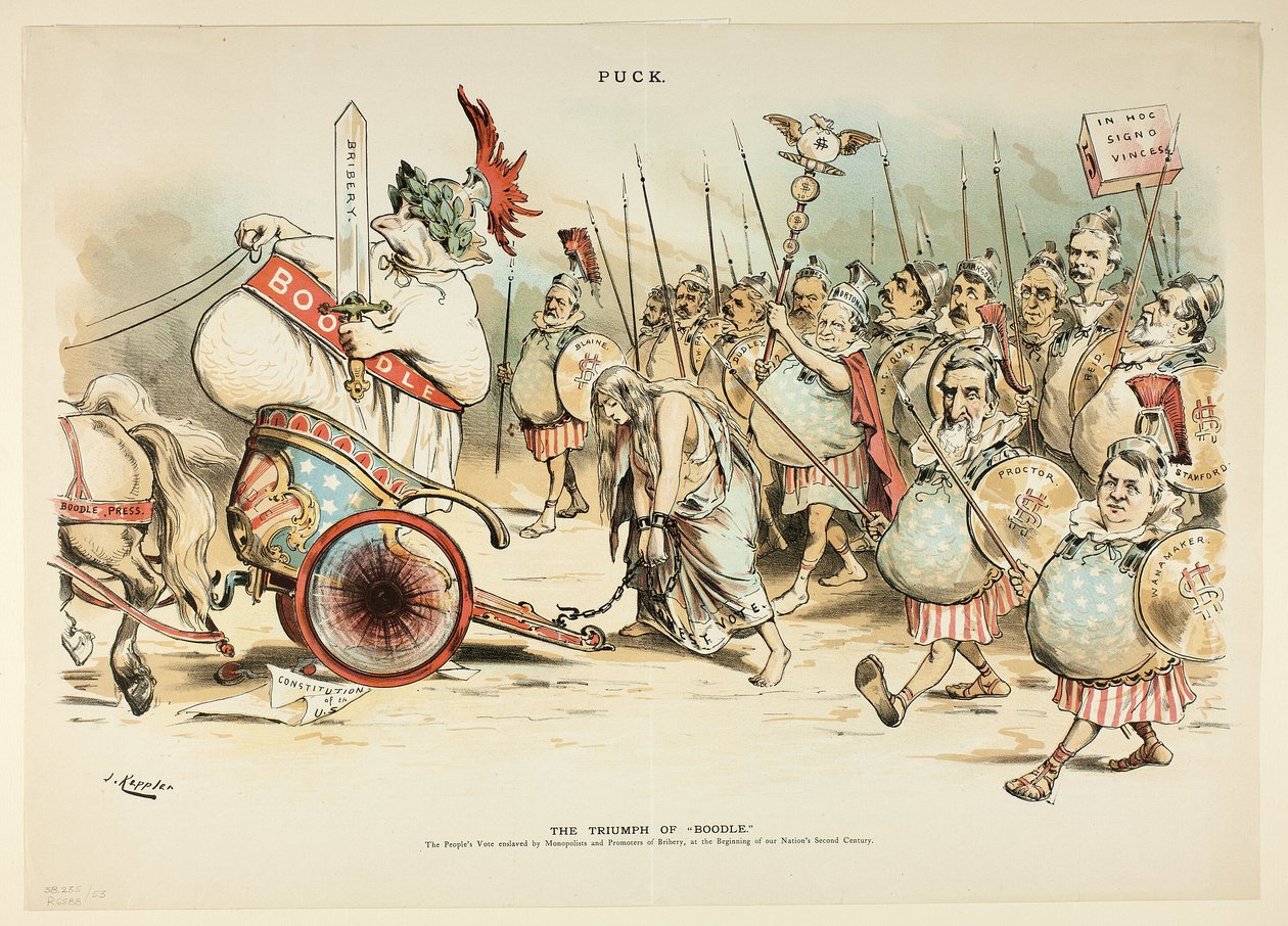 Il trionfo di Boodle, da Boodle da Joseph Keppler