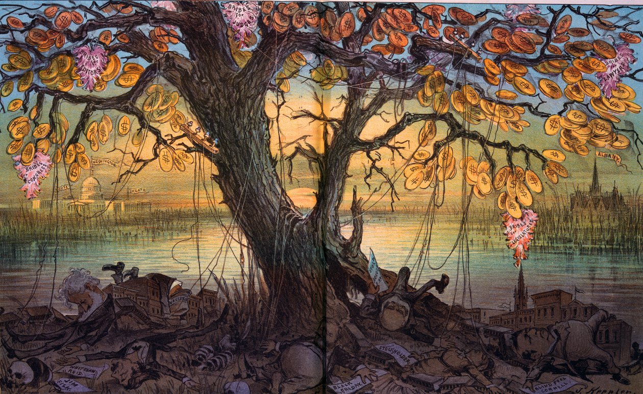 Il mortale albero di upas di Wall Street di Joseph Ferdinand Keppler da Joseph Keppler
