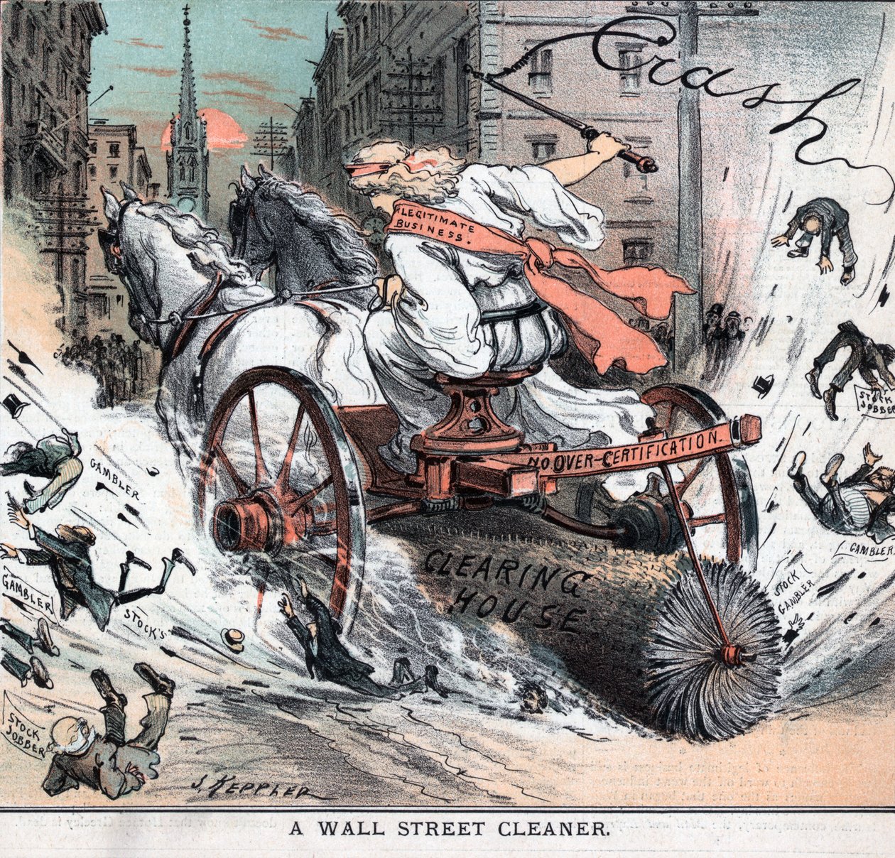 Wall Street cleaner di Joseph Ferdinand Keppler da Joseph Keppler