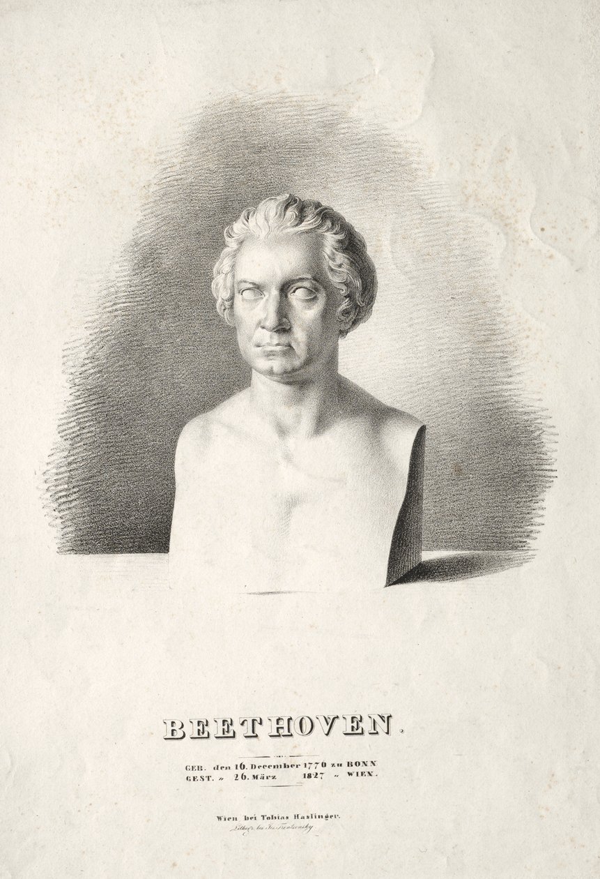 Busto di Ludwig van Beethoven da Joseph Kriehuber