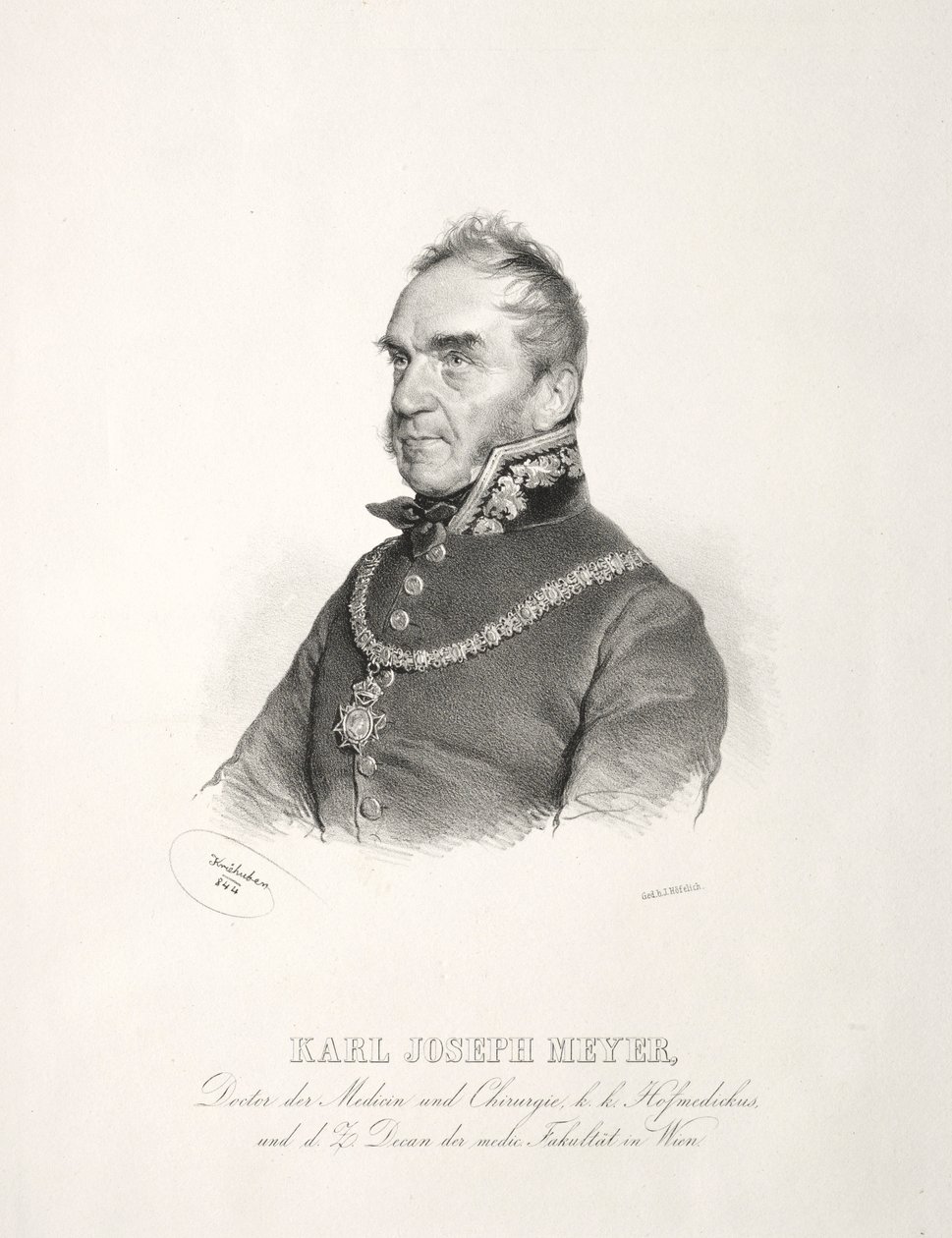 Ritratto del Dr. Karl Joseph Meyer da Joseph Kriehuber