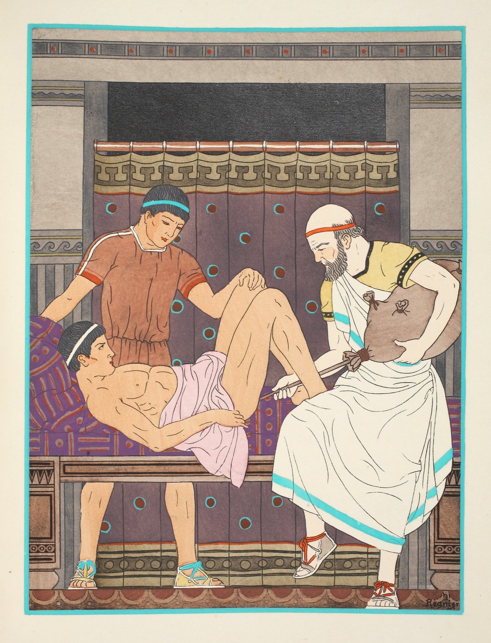 Fare un clistere, illustrazione da 