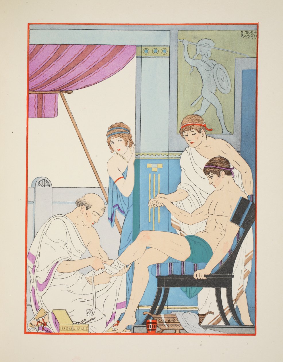 Soldato ferito, illustrazione da 