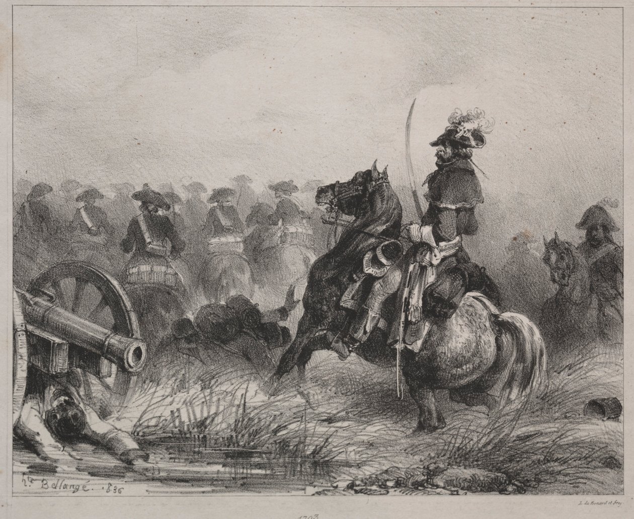 Scena di cavalleria, 1836 da Joseph Louis Hippolyte Bellange