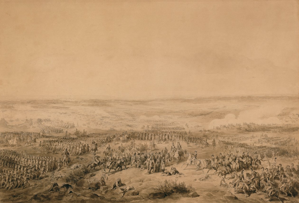 La battaglia di Ocana, c.1844 da Joseph Louis Hippolyte Bellange