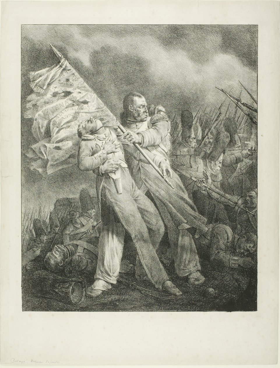 Il portabandiera ferito da Joseph Louis Hippolyte Bellange