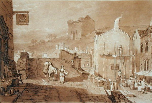 Morpeth, Northumberland, inciso da Charles Turner (1773-1857) pubblicato nel 1808 da Joseph Mallord William (after) Turner