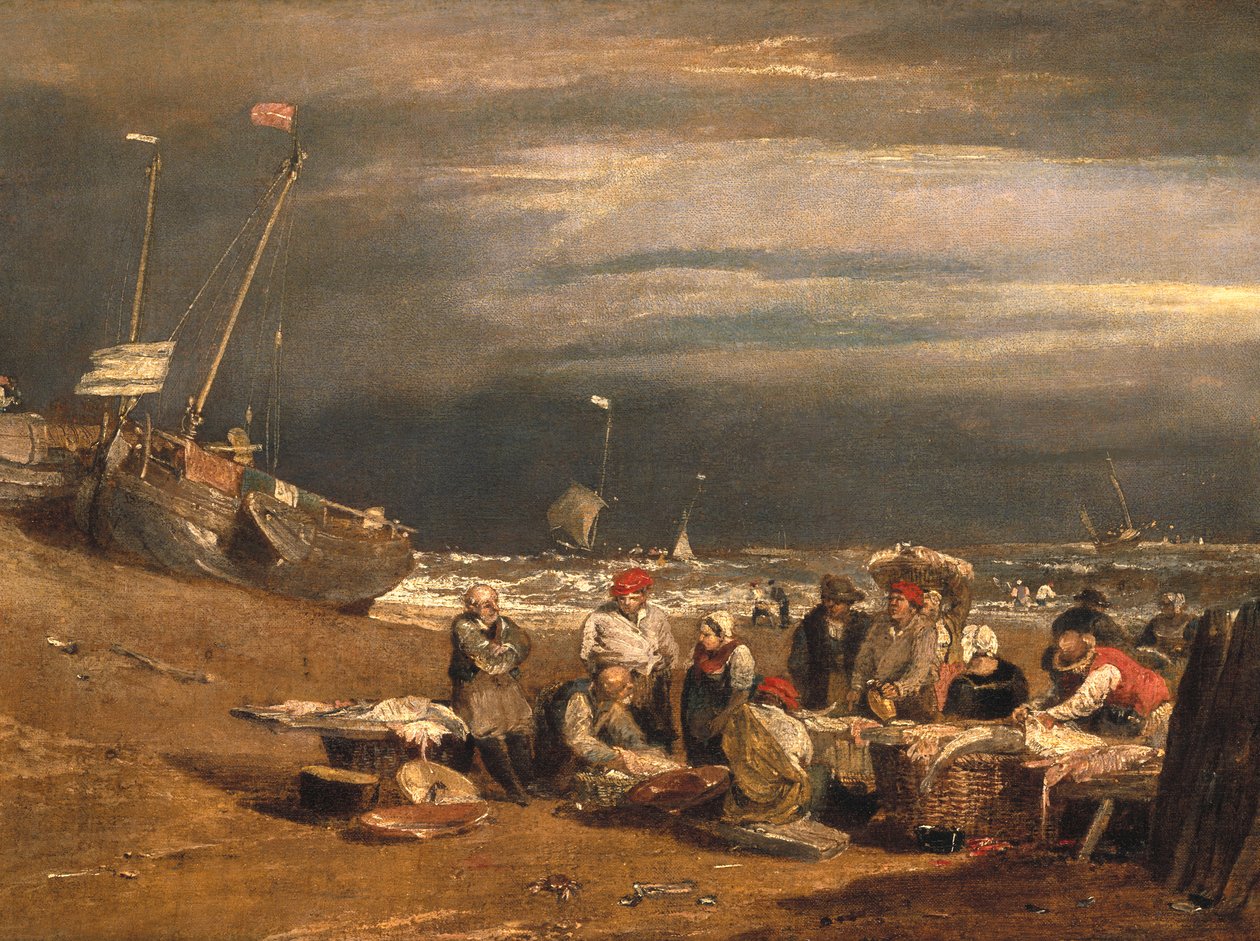 Mercato del Pesce sulla Spiaggia, c.1802-04 da Joseph Mallord William Turner