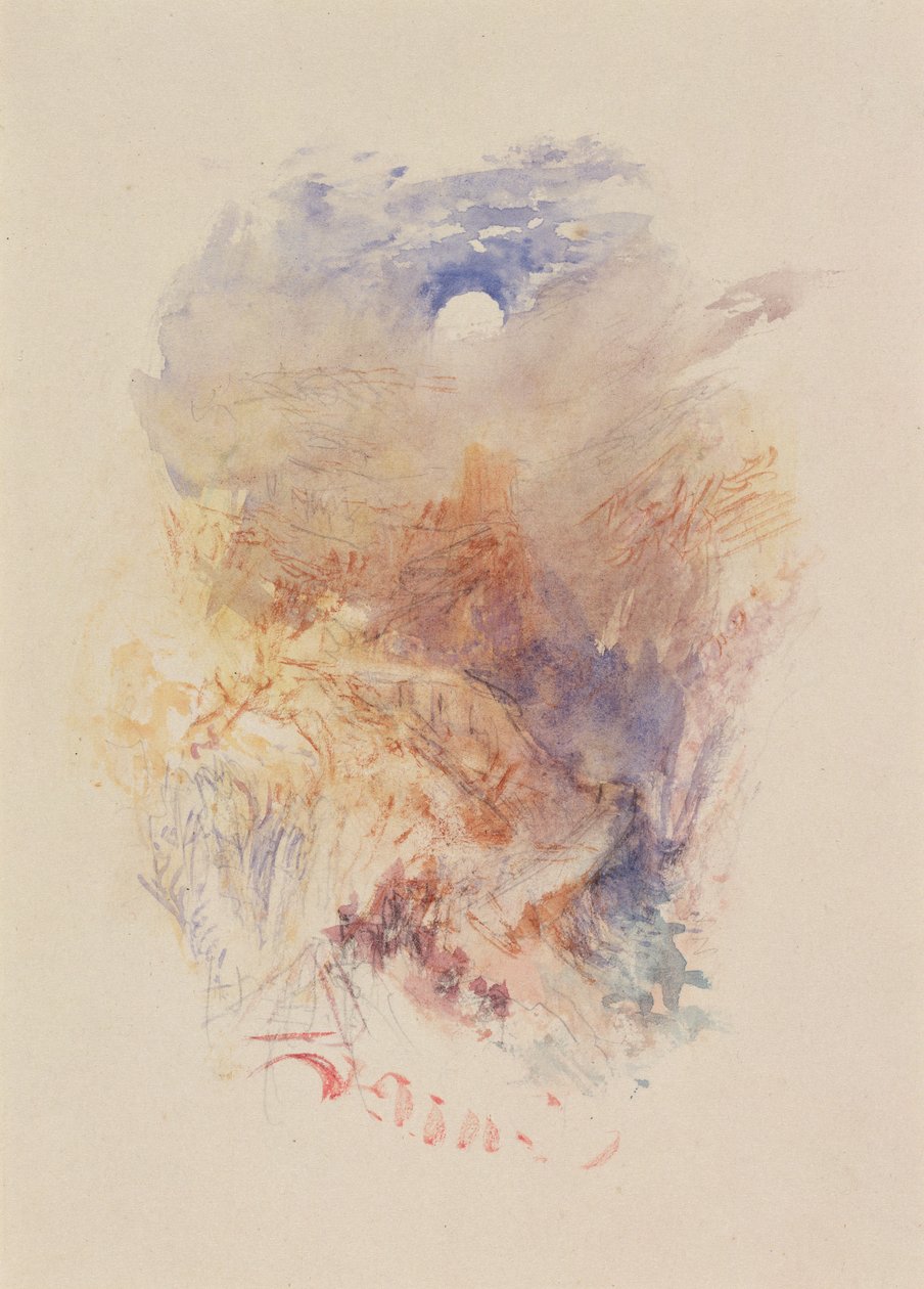 Un passo di montagna al chiaro di luna, c.1845 da Joseph Mallord William Turner