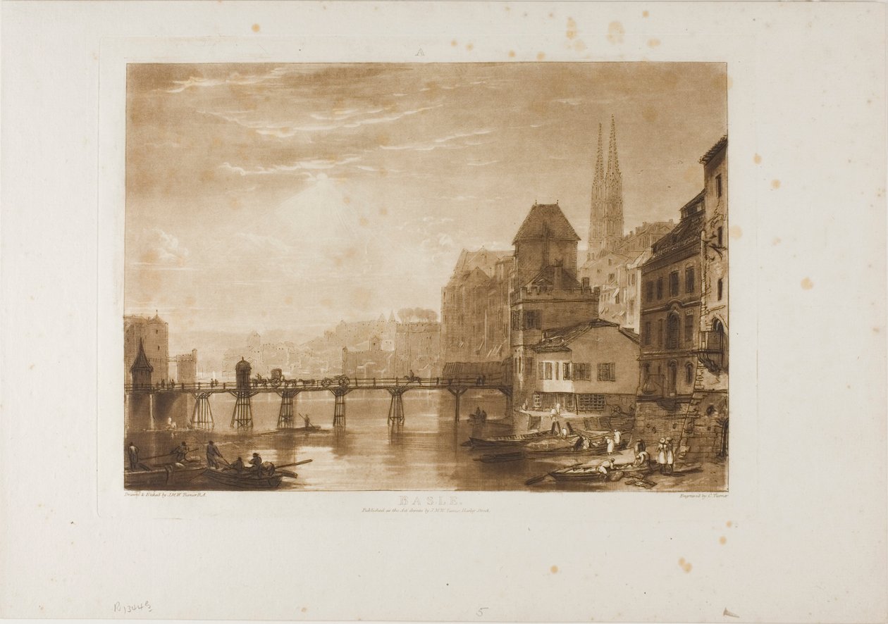 Basilea, tavola 5 da Liber Studiorum da Joseph Mallord William Turner