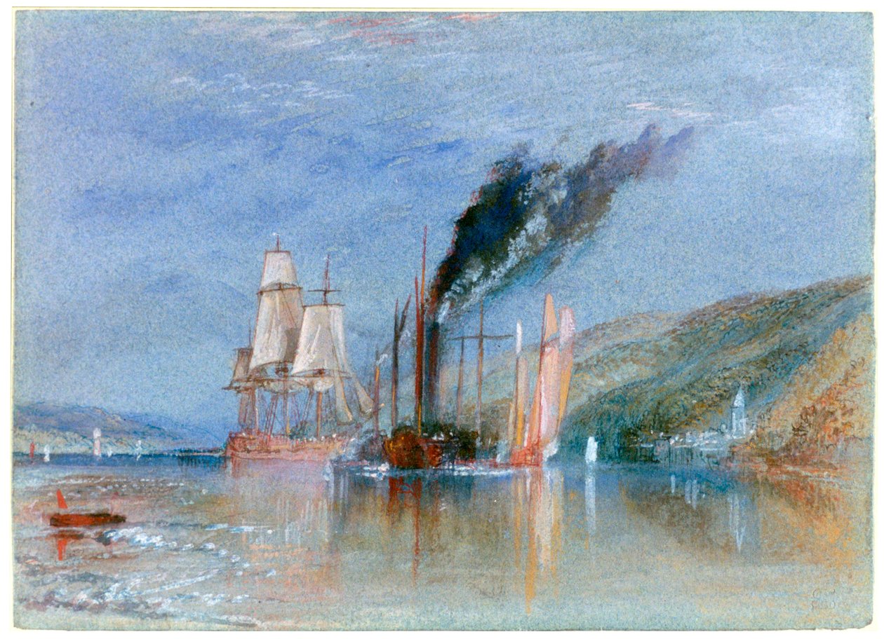 Tra Quillebeuf e Villequier, c1832 da Joseph Mallord William Turner