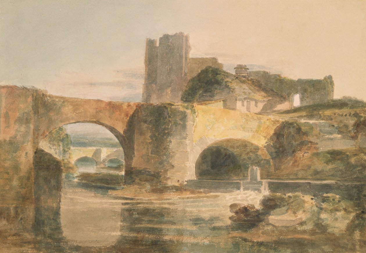 Ponte e castello di Brecon, c.1795 da Joseph Mallord William Turner