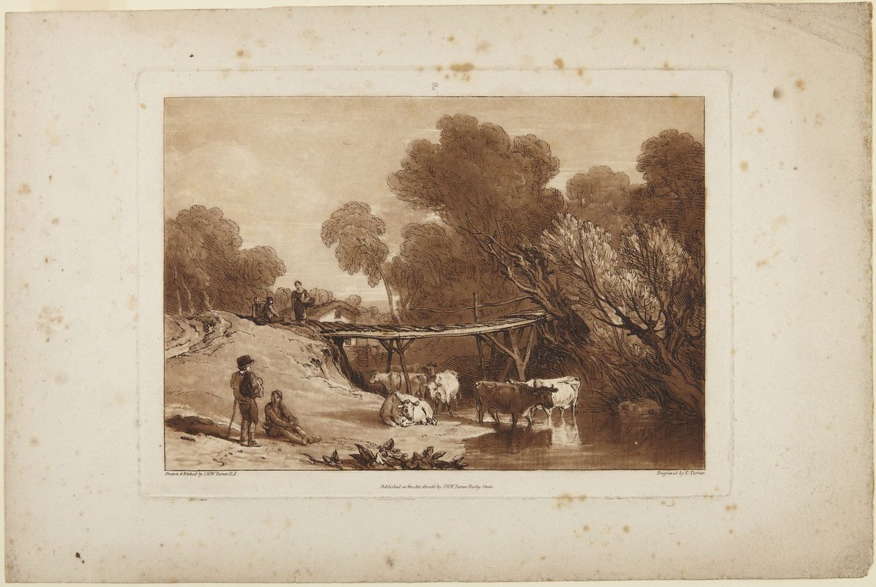 Ponte e mucche da Joseph Mallord William Turner