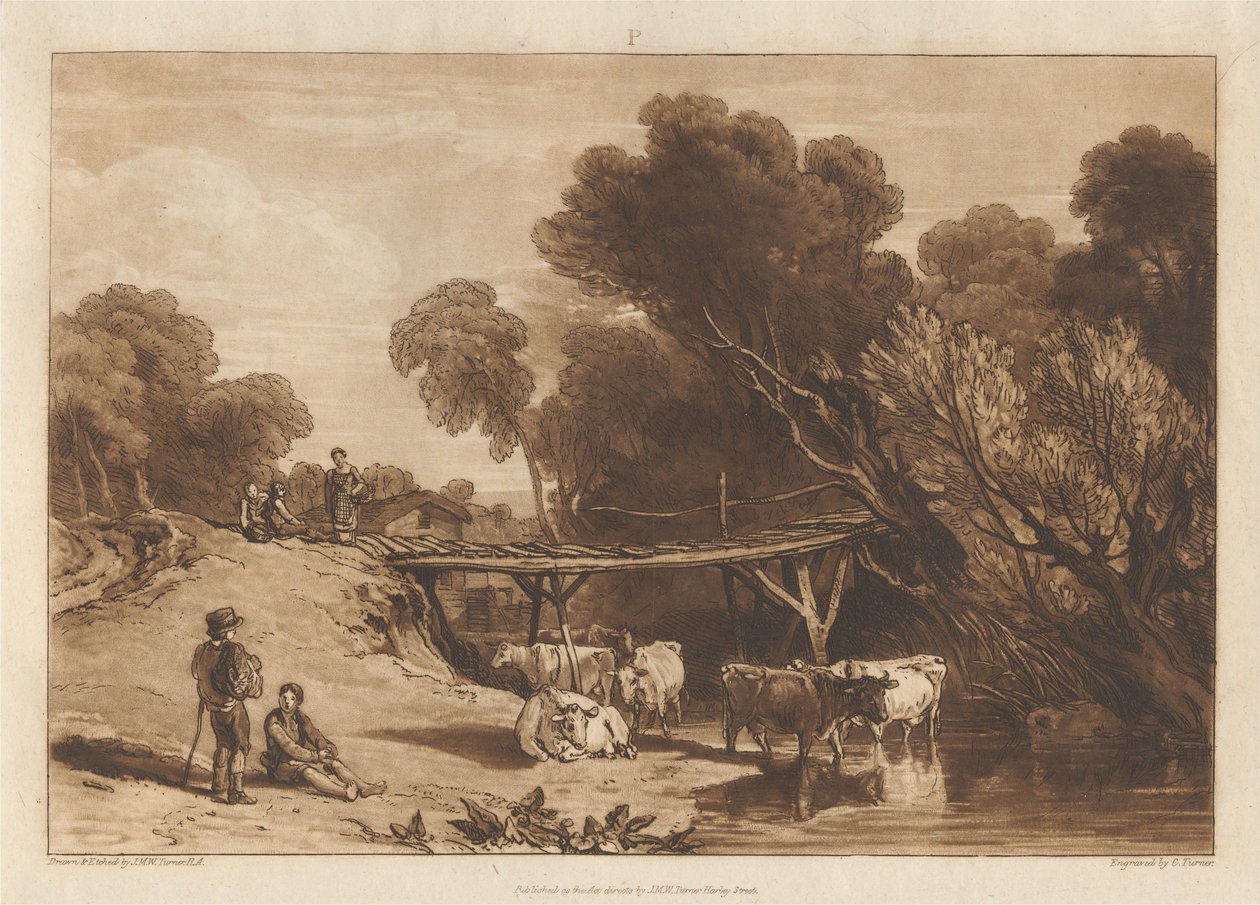 Ponte e mucche da Joseph Mallord William Turner
