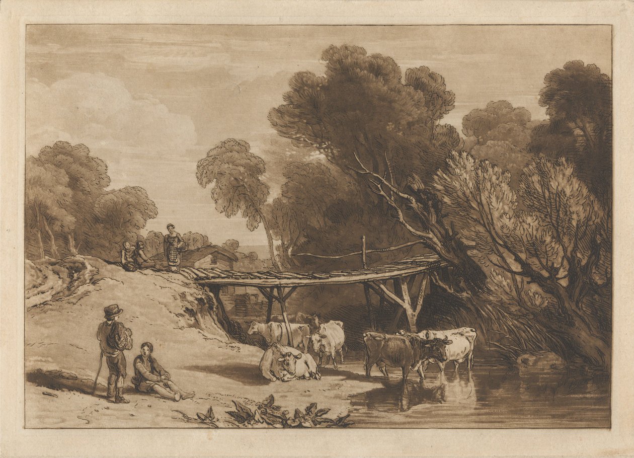Ponte e mucche da Joseph Mallord William Turner