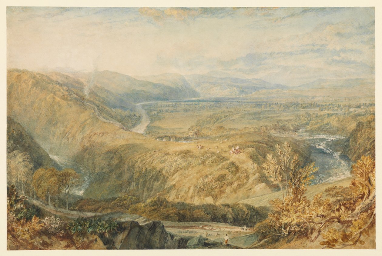 Crook of Lune, verso il castello di Hornby, circa 1816 - 1818 da Joseph Mallord William Turner