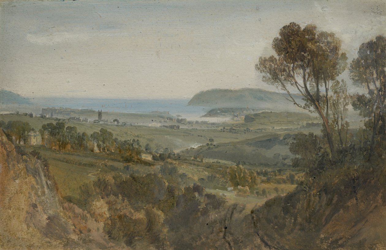 Vista lontana di Plymouth, 1813 da Joseph Mallord William Turner