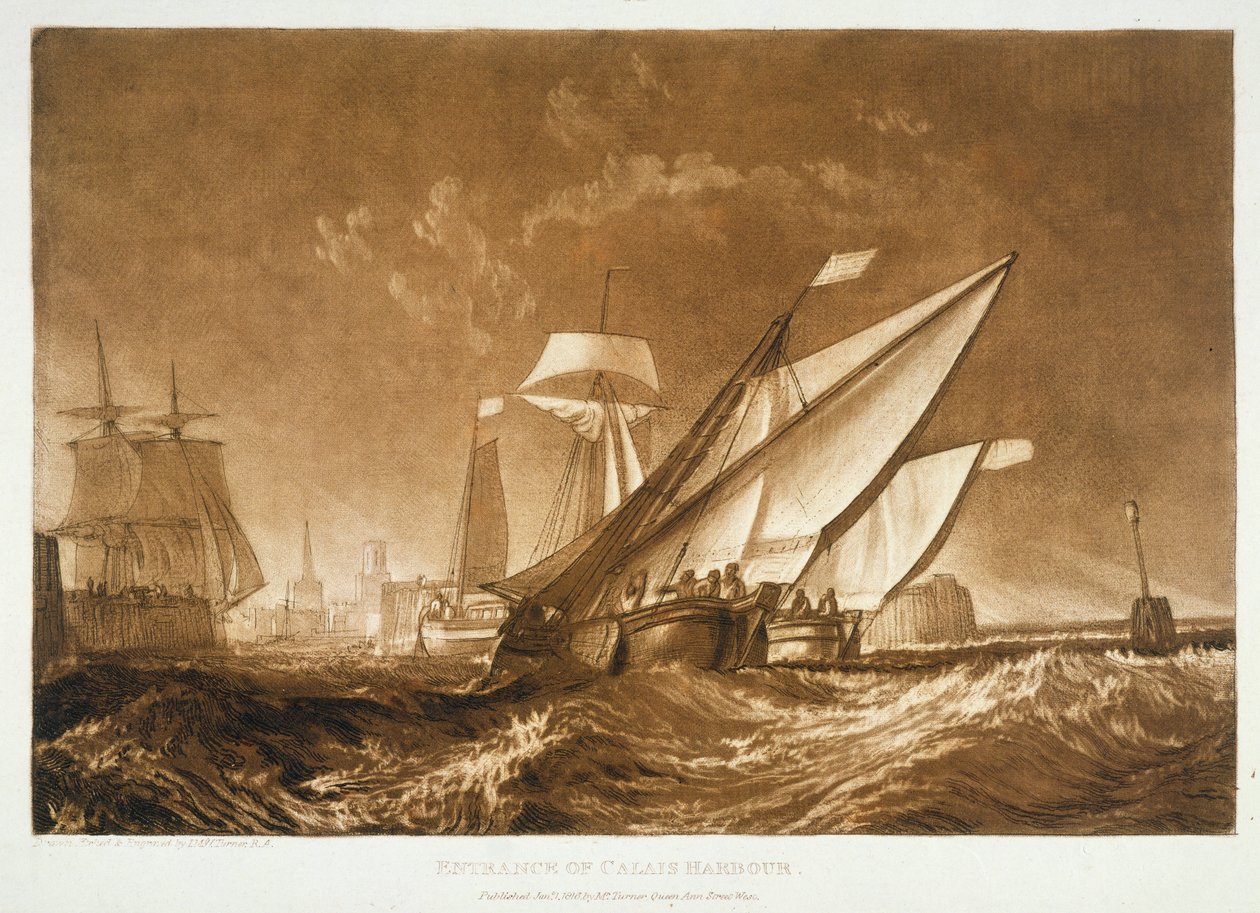 Ingresso al porto di Calais, dal 