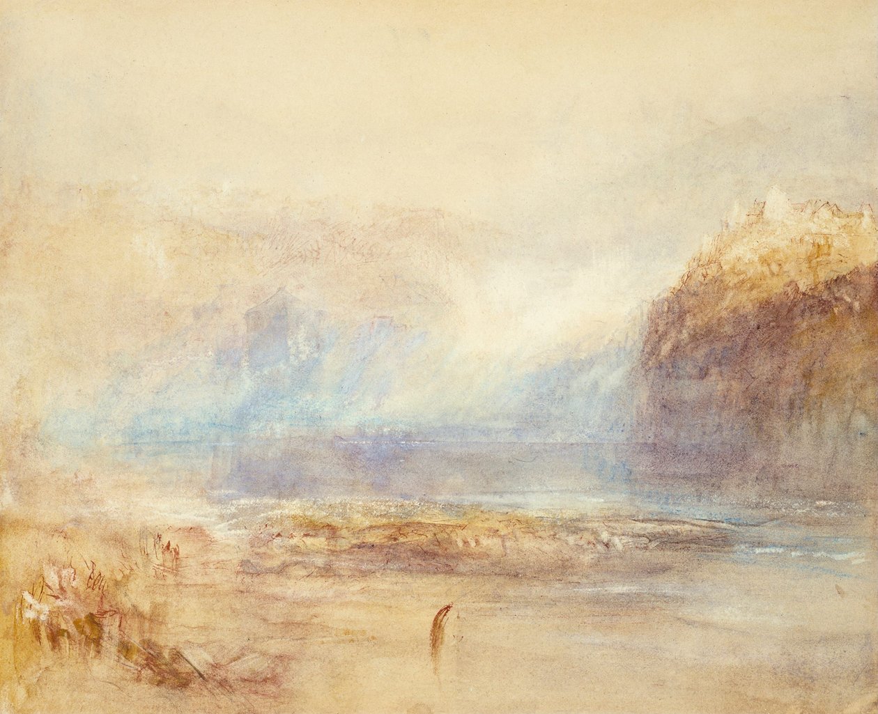 Cascate del Reno a Sciaffusa - veduta distante da Joseph Mallord William Turner